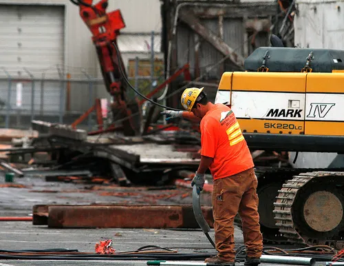 Pier 48 warehouse demolition